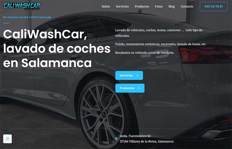 nuevo sitio web CaliWashCar